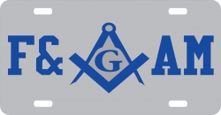 View Buying Options For The Mason Symbol F&AM Mirror License Plate