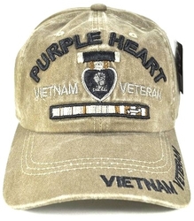 View Buying Options For The Purple Heart Vietnam Veteran Pigment Washed Cotton Mens Cap