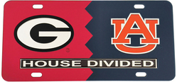 View Buying Options For The Georgia + Auburn House Divided Split License Plate Tag