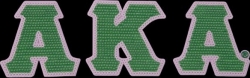 View Buying Options For The Alpha Kappa Alpha Sequin Letters Iron-On Patch Set