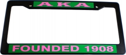 View Buying Options For The Alpha Kappa Alpha Founded 1908 Text Decal Plastic License Plate Frame
