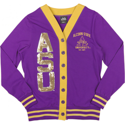 View Buying Options For The Big Boy Headgear Alcorn State Braves S8 Sequin Womens Cardigan