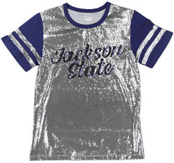 View Buying Options For The Big Boy Headgear Jackson State Tigers S8 Womens Sequin Tee