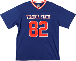 View Buying Options For The Big Boy Headgear Virginia State Trojans S1 Womens Loose Fit V-Neck Short Sleeve Tee