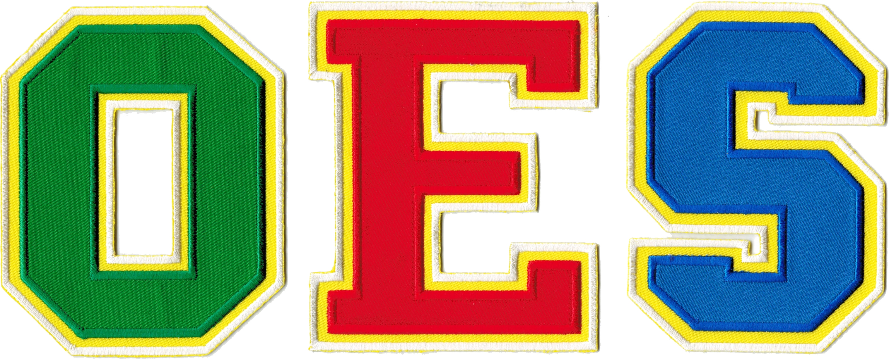 4/" Eastern Star Twill Letter Iron-On Patch Set