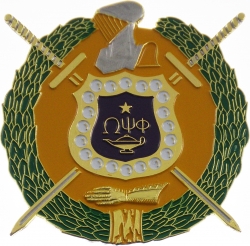 View Buying Options For The Omega Psi Phi Escutcheon Shield Die-Cut Car Badge