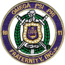 View Buying Options For The Omega Psi Phi Fraternity Inc. Round Cut-Out Iron-On Patch