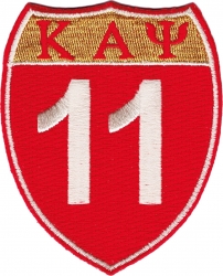 View Buying Options For The Kappa Alpha Psi 11 Shield Sign Iron-On Patch