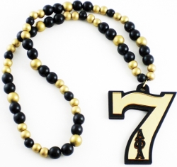 View Buying Options For The Alpha Phi Alpha Wood Color Bead Tiki Line #7 Medallion