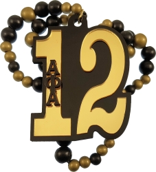View Buying Options For The Alpha Phi Alpha Wood Color Bead Tiki Line #12 Medallion