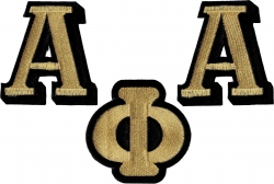 View Buying Options For The Alpha Phi Alpha Individual Letter Iron-On Patch Set
