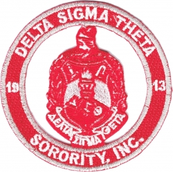 View Buying Options For The Delta Sigma Theta Crest Year 1913 Round Cut-Out Iron-On Patch