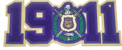 View Buying Options For The Omega Psi Phi Shield 1911 Chenille Sew-On Patch