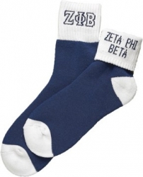 View Buying Options For The Zeta Phi Beta Fold Down Ladies Pair Ankle Socks