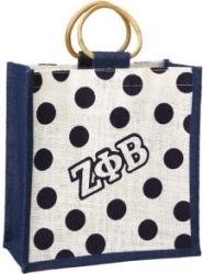 View Buying Options For The Zeta Phi Beta Polka Dot Mini Jute Gift Bag