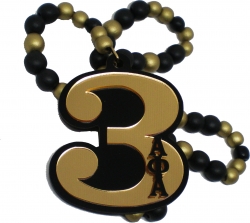 View Buying Options For The Alpha Phi Alpha Wood Color Bead Tiki Line #3 Medallion