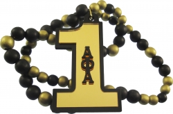 View Buying Options For The Alpha Phi Alpha Wood Color Bead Tiki Line #1 Medallion