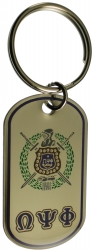 View Buying Options For The Omega Psi Phi Epoxy Coated Double Sided Dog Tag Key Ring