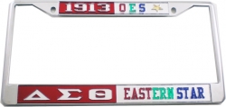 View Buying Options For The Delta Sigma Theta + Eastern Star Split License Plate Frame