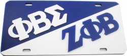View Buying Options For The Phi Beta Sigma + Zeta Phi Beta Two Group Split License Plate