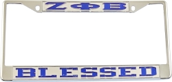 View Buying Options For The Zeta Phi Beta Blessed License Plate Frame