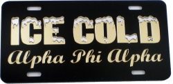 View Buying Options For The Alpha Phi Alpha Ice Cold Script Mirror License Plate