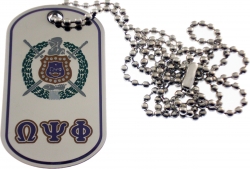 View Buying Options For The Omega Psi Phi Epoxy Coated Double Sided Dog Tag
