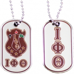 View Buying Options For The Iota Phi Theta Epoxy Coated Double Sided Dog Tag