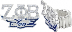 View Buying Options For The Zeta Phi Beta Dove Austrian Crystal Stretchy Band Ring