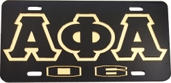 View Buying Options For The Alpha Phi Alpha 06 Outline Mirror License Plate