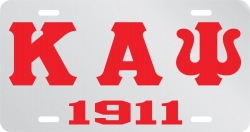 View Buying Options For The Kappa Alpha Psi 1911 Mirror License Plate