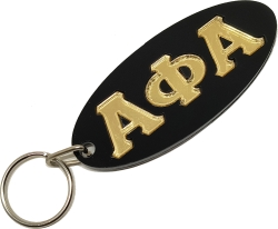 View Buying Options For The Alpha Phi Alpha Oval Keyring Mirror Key Chain