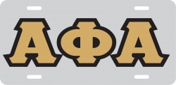 View Buying Options For The Alpha Phi Alpha Outline Mirror License Plate