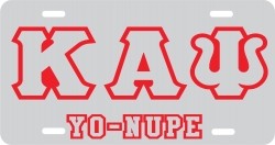 View Buying Options For The Kappa Alpha Psi Yo-Nupe Outline Mirror License Plate