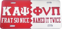 View Buying Options For The Kappa Alpha Psi Frat So Nice Named It Twice Mirror License Plate