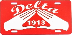 View Buying Options For The Delta Sigma Theta Hand Sign 1913 Mirror License Plate