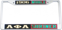 View Buying Options For The Alpha Phi Alpha + Shriner Split License Plate Frame