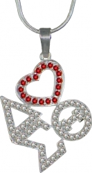 View Buying Options For The Delta Sigma Theta Ladies Crystal Heart Necklace