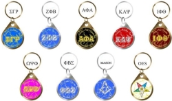 View Buying Options For The Greek Or Masonic Domed Key Chain [2"]