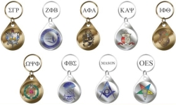 View Buying Options For The Alpha Phi Alpha Domed Crest Key Chain