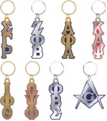 View Buying Options For The Greek Or Masonic Large Letter Mirror Key Chain [3.5"]
