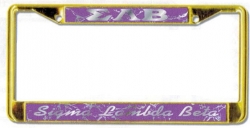 View Buying Options For The Sigma Lambda Beta Domed Script License Plate Frame