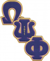 View Buying Options For The Omega Psi Phi Diagonal Connected Twill Iron-On Patch