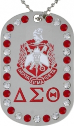 View Buying Options For The Delta Sigma Theta 1913 Double Sided Crystal Dog Tag