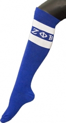 View Buying Options For The Zeta Phi Beta Greekfeet Striped Pair Knee High Socks