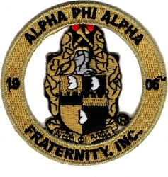 View Buying Options For The Alpha Phi Alpha Fraternity Inc. Round Cut-Out Iron-On Patch