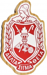 View Buying Options For The Delta Sigma Theta Domed Crest Wood Plaque
