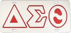 View Buying Options For The Delta Sigma Theta Outlined Mirror License Plate