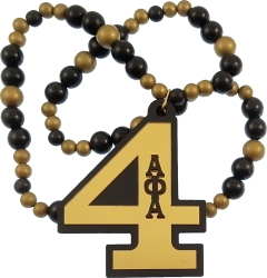 View Buying Options For The Alpha Phi Alpha Wood Color Bead Tiki Line #4 Medallion