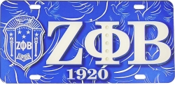 View Buying Options For The Zeta Phi Beta Printed Crest License Plate